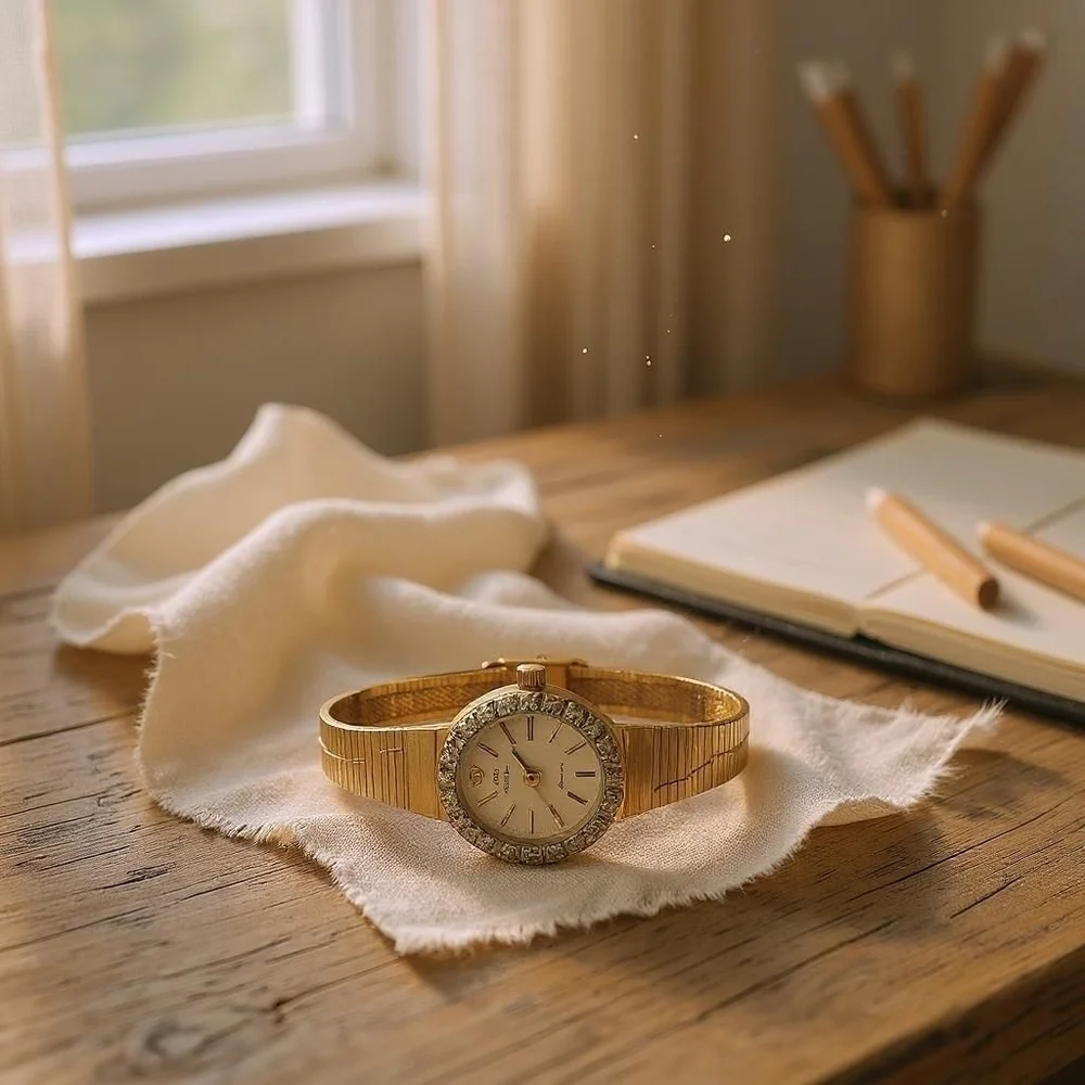 Jules Jürgensen Gold-Tone Diamond-Accented Quartz Watch (New w/ Tags)